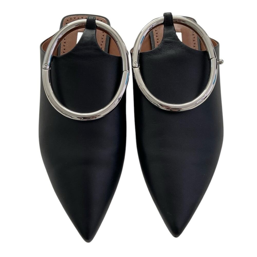 Alaia La Babouche Leather Mules Ankle Ring Statement Preppy Fall Casual 7.5 - Picture 3 of 10